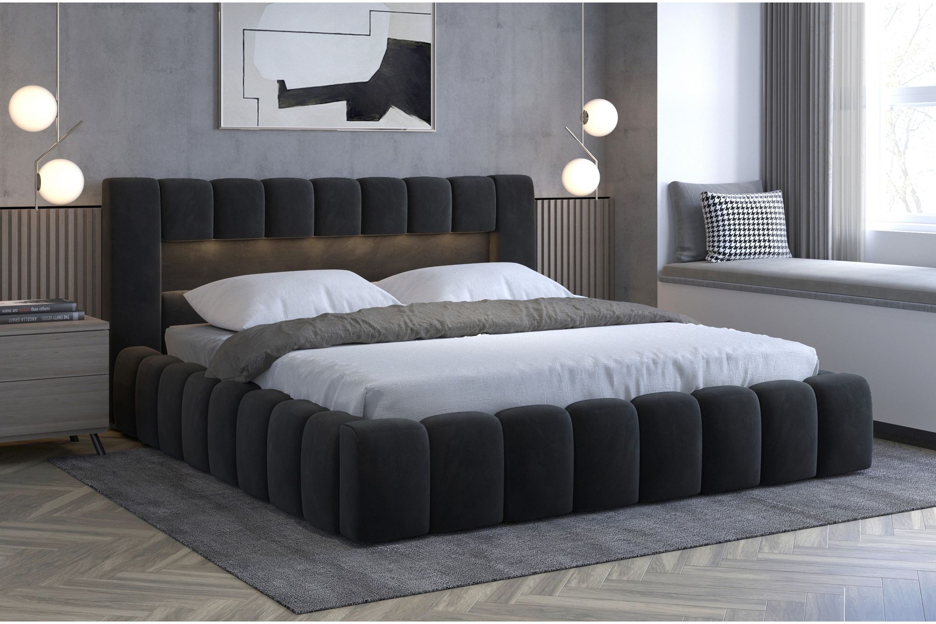 Lamica Sengeramme 160x200 cm - Sort - Møbler - Senge - Sengeramme & sengestel