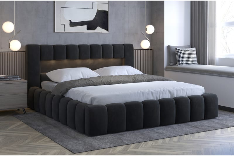 Lamica Sengeramme 180x200 cm - Sort - Møbler - Senge - Sengeramme & sengestel