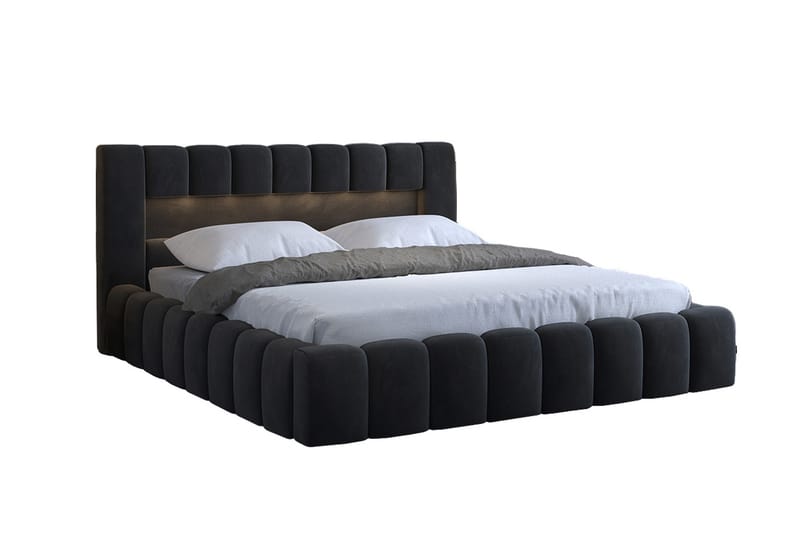 Lamica Sengeramme med Opbevaring 140x200 cm - Grå - Møbler - Senge - Sengeramme & sengestel