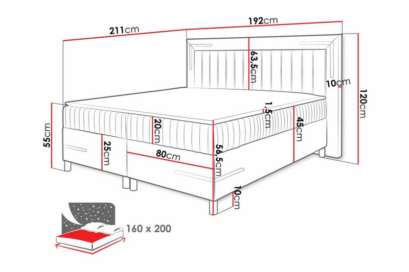 Lillsel Sengeramme 160x200 cm - 0 - Sengeramme & sengestel