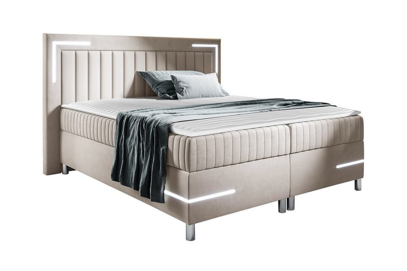 Lillsel Sengeramme 160x200 cm - Beige - Møbler - Senge - Sengeramme & sengestel