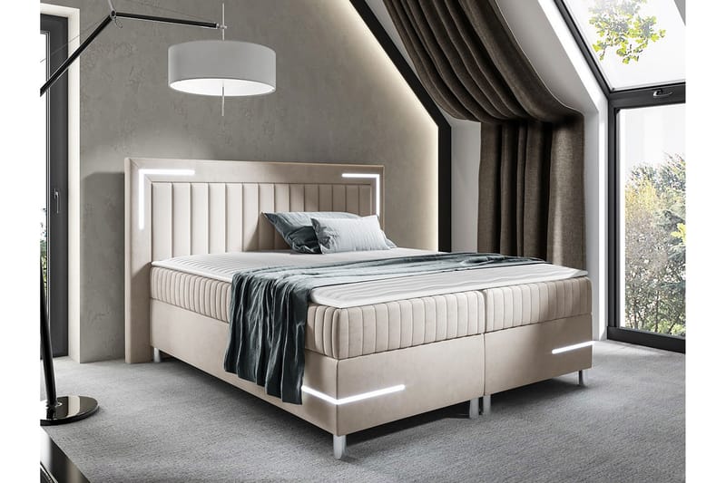 Lillsel Sengeramme 180x200 cm - Beige - Møbler - Senge - Sengeramme & sengestel
