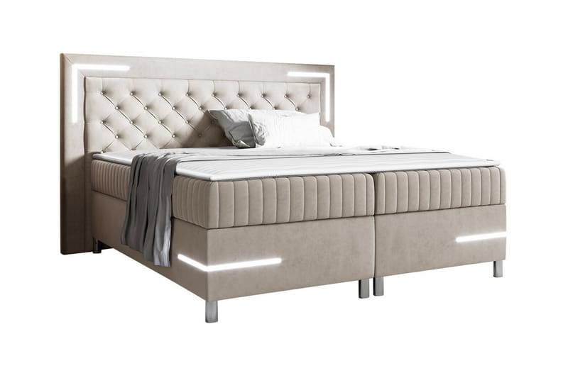 Lillsel Sengeramme 180x200 cm - Beige - Møbler - Senge - Sengeramme & sengestel