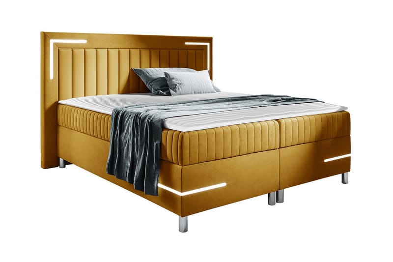 Lillsel Sengeramme 180x200 cm - Gul - Møbler - Senge - Sengeramme & sengestel