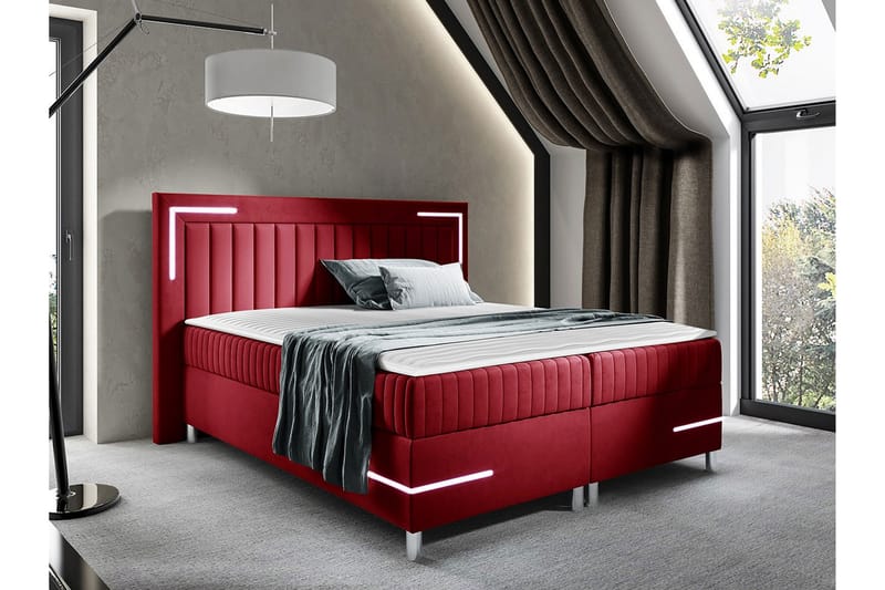 Lillsel Sengeramme 180x200 cm - Rød - Møbler - Senge - Sengeramme & sengestel