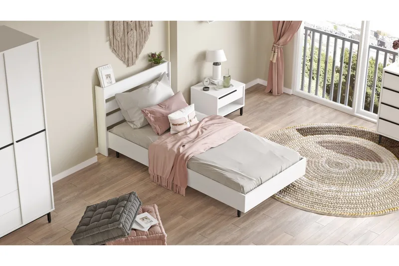 Liyakat Sengeramme 90x200 cm, Hvid