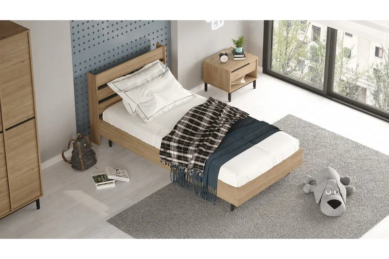 Liyakat Sengeramme 90x200 cm, Valnød finér