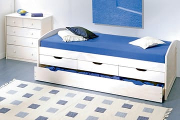 MARINA Sengeramme 90x190 Hvid - Møbler - Senge - Sengeramme & sengestel