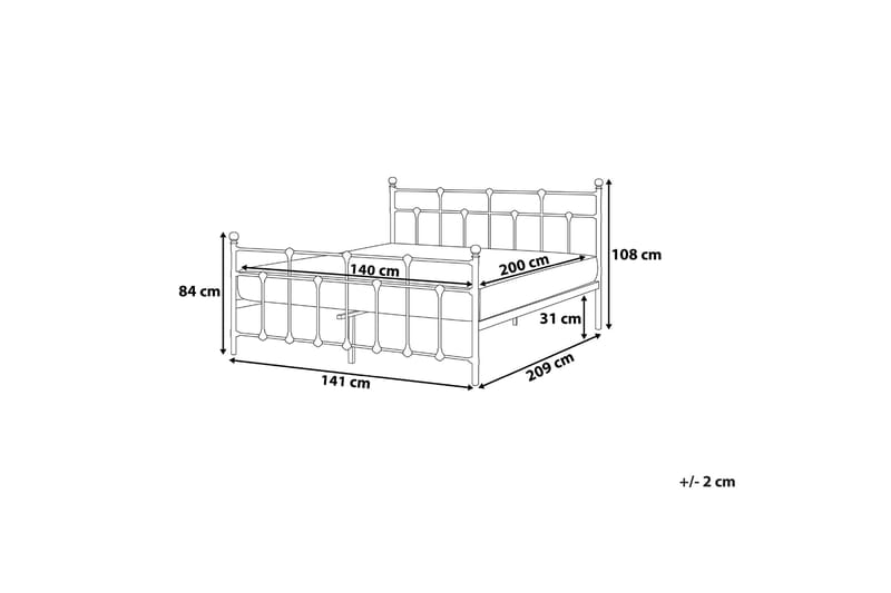 Mayford Boksseng 140x200 cm - Sort - Møbler - Senge - Sengeramme & sengestel