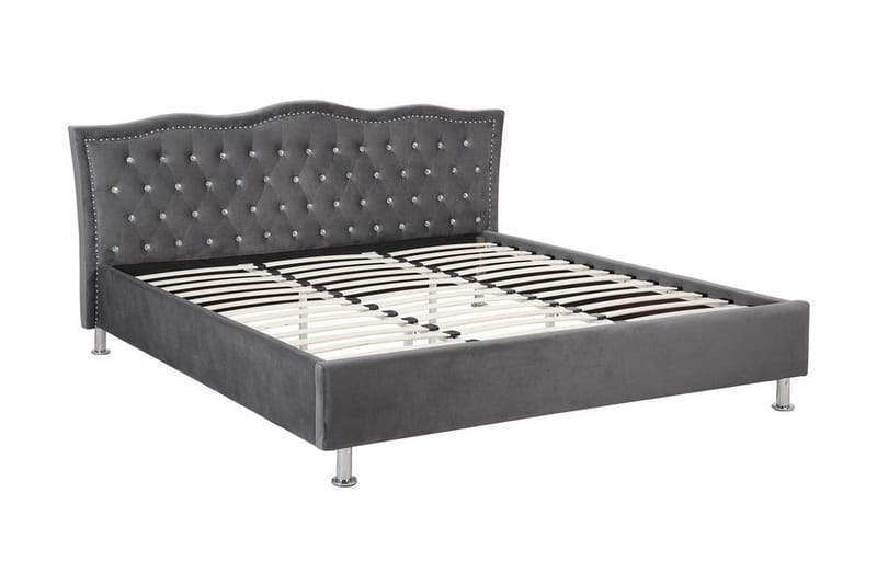 Metz Dobbelt seng 180 | 200 cm - Grå - Møbler - Senge - Sengeramme & sengestel