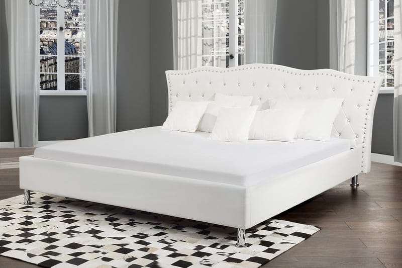 Metz Dobbelt seng 180 | 200 cm - Hvid - Sengeramme & sengestel