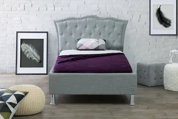 Metz Dobbelt seng 90 | 200 cm - Grå - Møbler - Senge - Sengeramme & sengestel