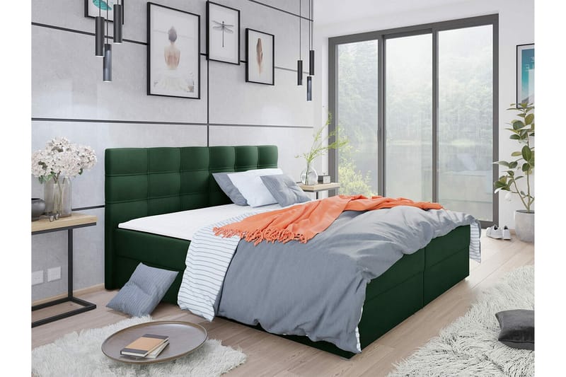 Midfeld Sengeramme 160x200 cm - Grøn - Møbler - Senge - Sengeramme & sengestel