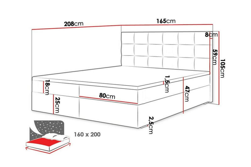 Midfeld Sengeramme 160x200 cm - Grøn - Møbler - Senge - Sengeramme & sengestel