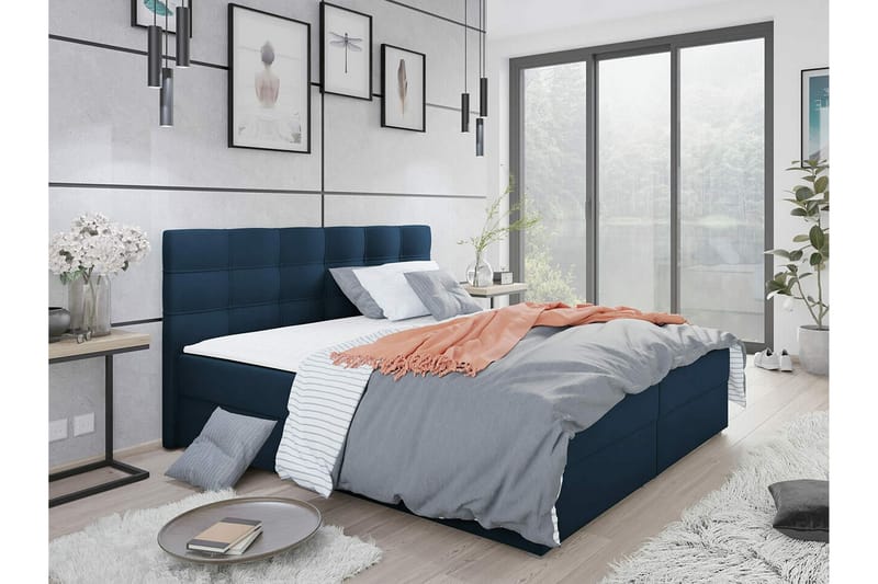 Midfeld Sengeramme 180x200 cm - Mørkeblå - Møbler - Senge - Sengeramme & sengestel
