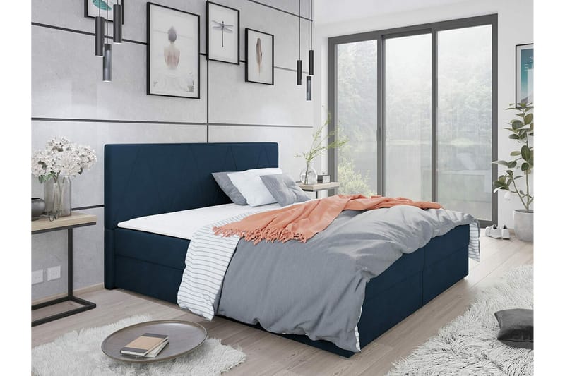 Midfeld Sengeramme 180x200 cm - Mørkeblå - Møbler - Senge - Sengeramme & sengestel
