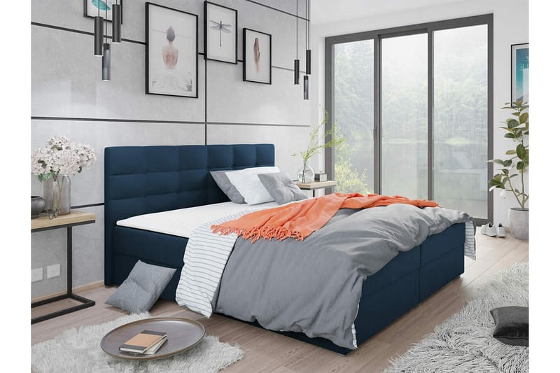 Midfeld Sengeramme 180x200 cm - Mørkeblå - Møbler - Senge - Sengeramme & sengestel