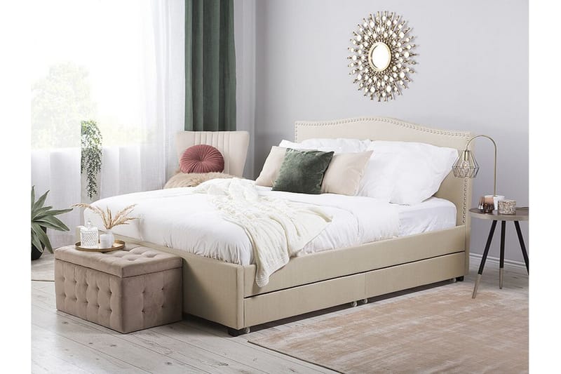 Montpellier Dobbelt seng 160 | 200 cm - Beige - Møbler - Senge - Sengeramme & sengestel