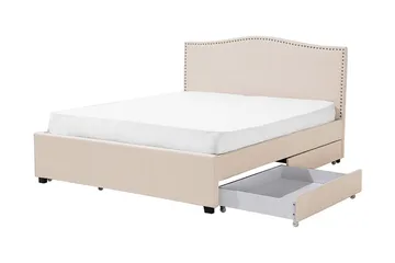 Montpellier Dobbelt seng 160 | 200 cm - Beige - Møbler - Senge - Sengeramme & sengestel