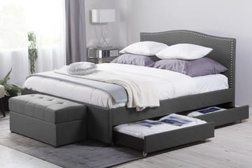 Montpellier Dobbelt seng 160 | 200 cm - Grå - Møbler - Senge - Sengeramme & sengestel