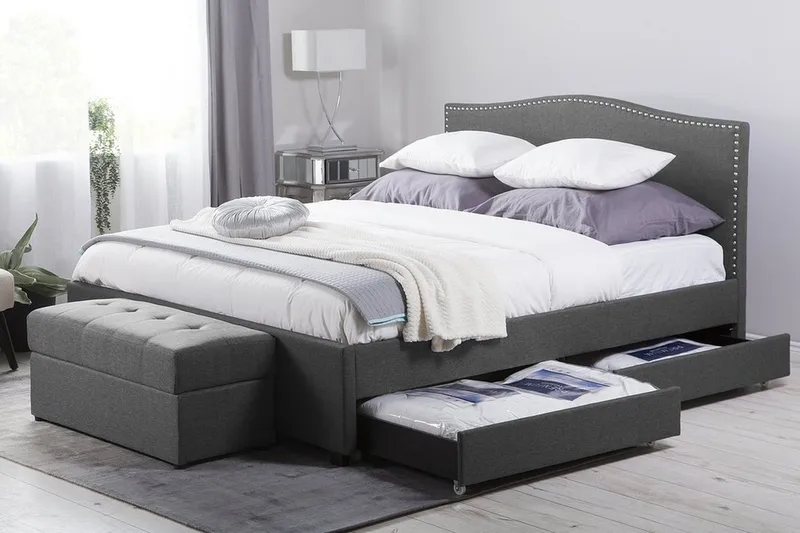 Montpellier Dobbelt seng 160 | 200 cm - Grå - Møbler - Senge - Sengeramme & sengestel
