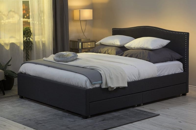 Montpellier Dobbelt seng 160 | 200 cm - Grå - Møbler - Senge - Sengeramme & sengestel