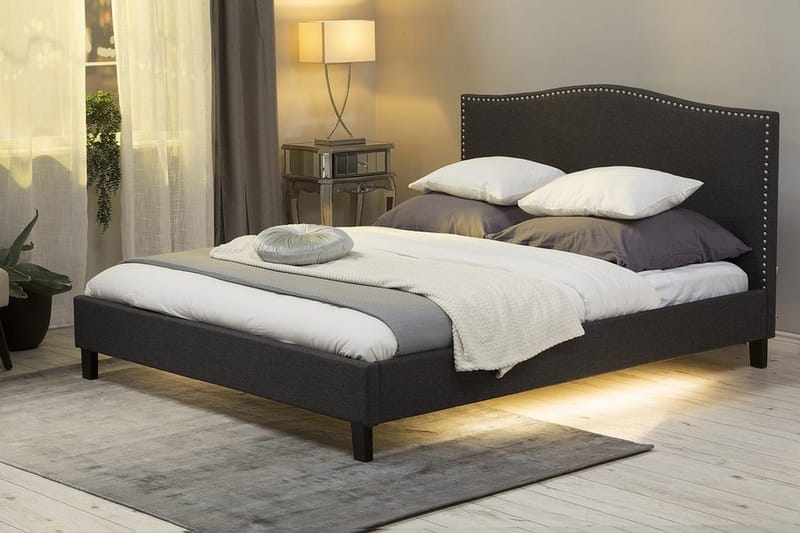 Montpellier Dobbelt seng 180 | 200 cm - Grå - Møbler - Senge - Sengeramme & sengestel