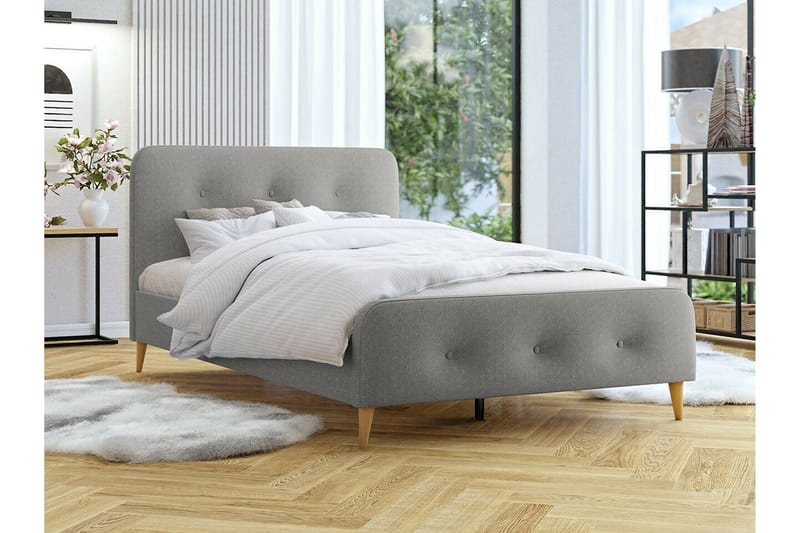 Montrase Sengeramme 140x200 cm - Grå - Møbler - Senge - Sengeramme & sengestel