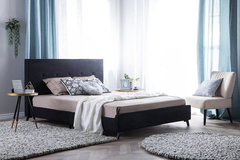 Nattaro Dobbelt seng 140 | 200 cm - Sort - Møbler - Senge - Sengeramme & sengestel