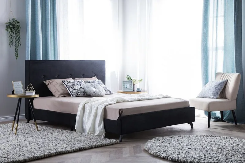 Nattaro Dobbelt seng 140 | 200 cm - Sort - Møbler - Senge - Sengeramme & sengestel