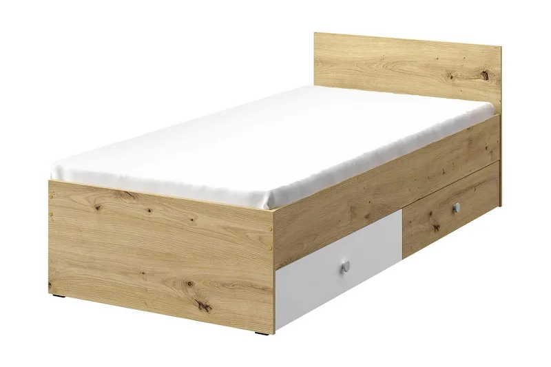 Nero Sengeramme 94x204 cm, Natur/Hvid
