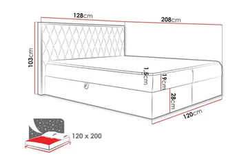 Oberting Sengeramme 120x200 cm - Møbler - Senge - Sengeramme & sengestel