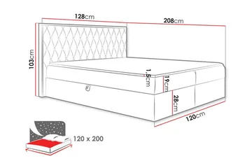 Oberting Sengeramme 120x200 cm - Møbler - Senge - Sengeramme & sengestel