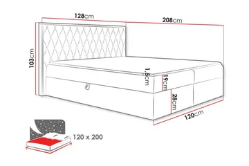 Oberting Sengeramme 120x200 cm - Møbler - Senge - Sengeramme & sengestel
