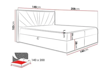 Oberting Sengeramme 140x200 cm - Møbler - Senge - Sengeramme & sengestel