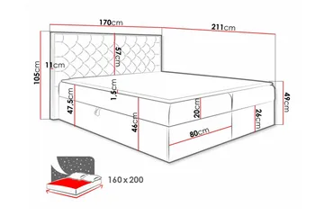 Oberting Sengeramme 160x200 cm - Møbler - Senge - Sengeramme & sengestel