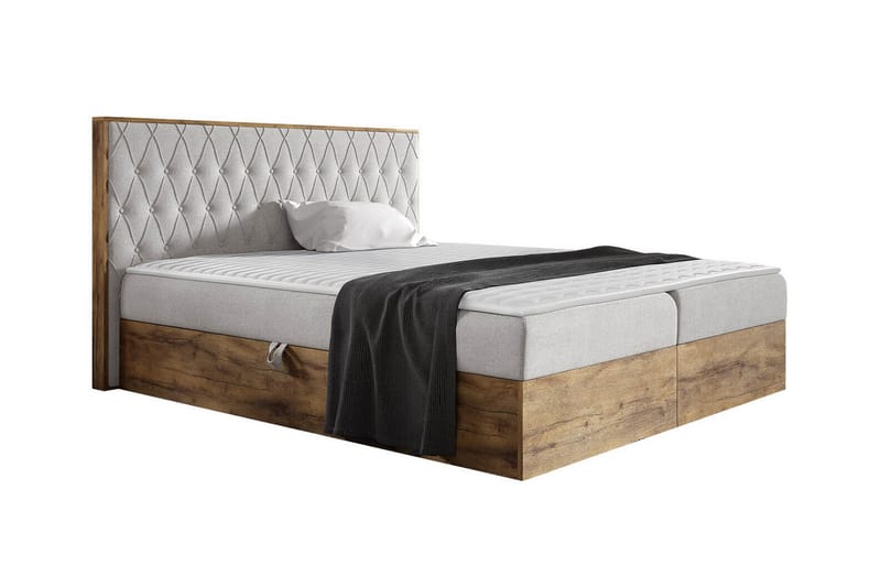 Oberting Sengeramme 180x200 cm - Beige/Træ - Møbler - Senge - Sengeramme & sengestel