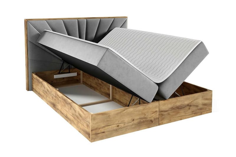 Oberting Sengeramme 180x200 cm - Beige/Træ - Møbler - Senge - Sengeramme & sengestel