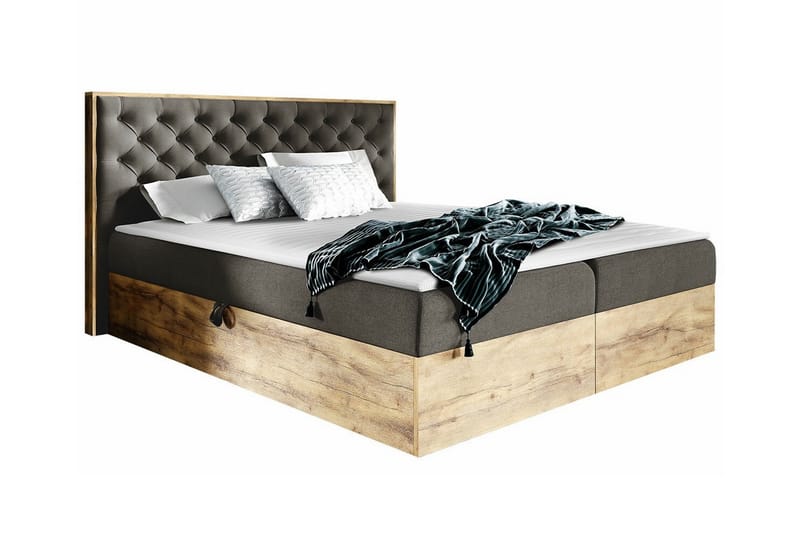 Oberting Sengeramme 180x200 cm - Brun/Træ - Møbler - Senge - Sengeramme & sengestel