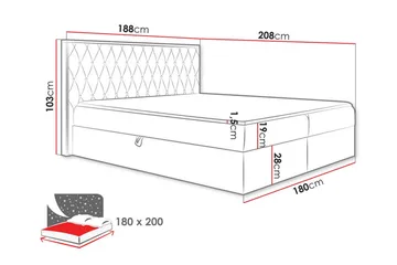 Oberting Sengeramme 180x200 cm - Møbler - Senge - Sengeramme & sengestel