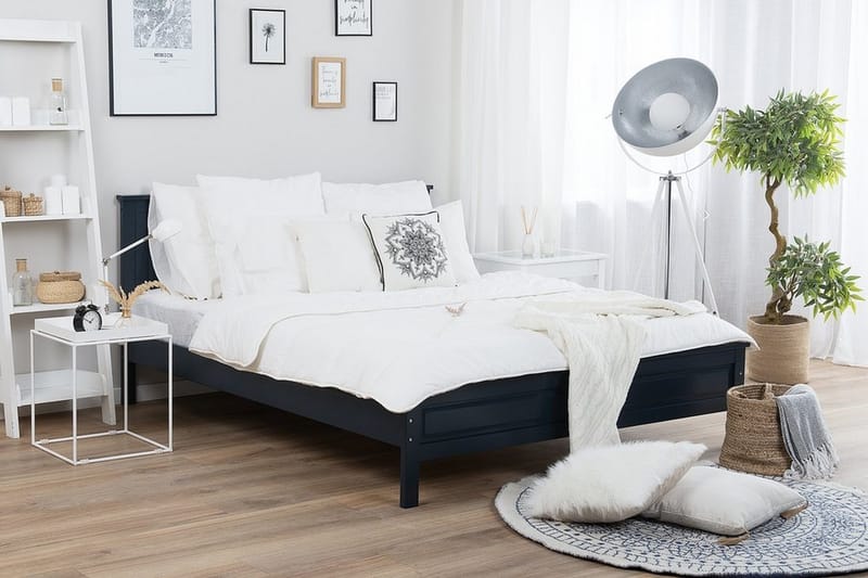 Olivet Dobbelt seng 140 | 200 cm - Blå - Møbler - Senge - Sengeramme & sengestel