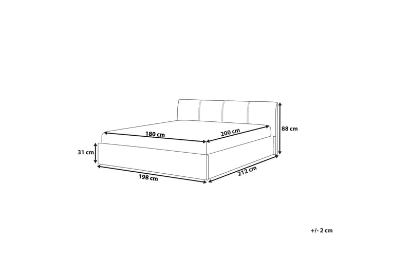 Orbey Dobbeltseng 180 | 200 cm - Grå - Sengeramme & sengestel