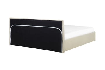 Orbey Sengeramme med Opbevaring 160x200 cm i Stof med Sengegavl - Beige - Møbler - Senge - Sengeramme & sengestel