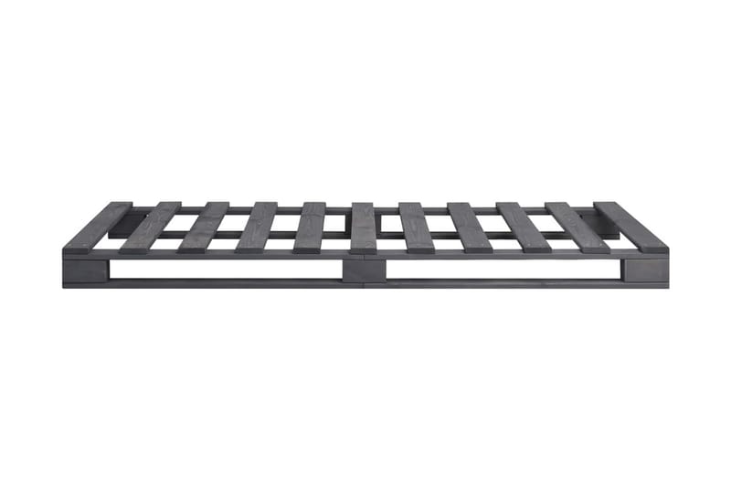 Palleseng massivt fyrretræ 100 x 200 cm grå - Grå - Møbler - Senge - Sengeramme & sengestel