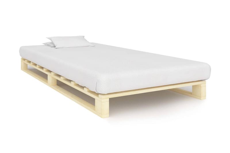 Palleseng Massivt Fyrretræ 120 X 200 Cm - Brun - Møbler - Senge - Sengeramme & sengestel