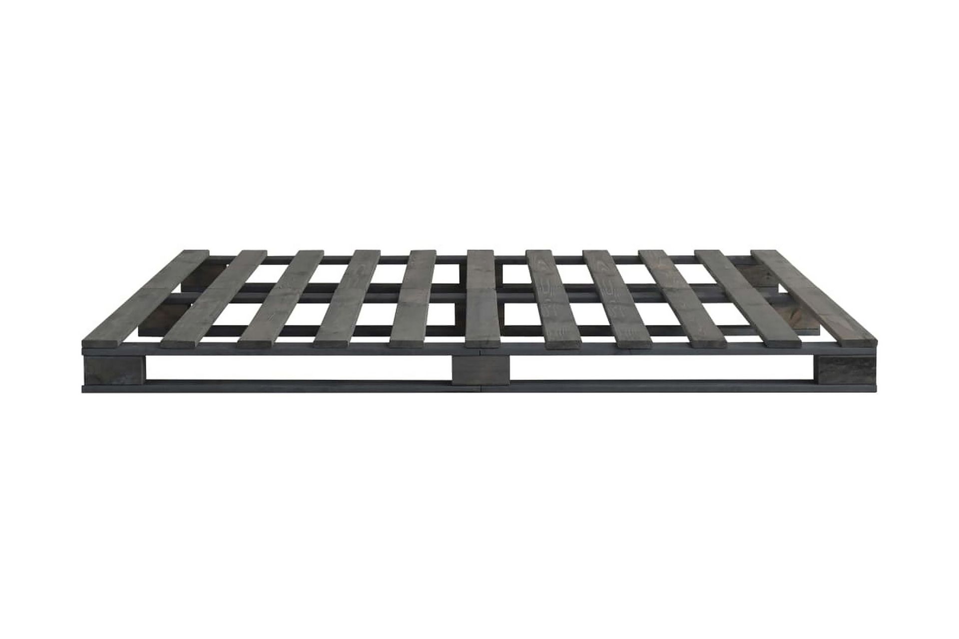 Palleseng massivt fyrretræ 120 x 200 cm grå - Grå - Møbler - Senge - Sengeramme & sengestel