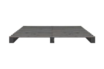 Palleseng massivt fyrretræ 120 x 200 cm grå - Grå - Møbler - Senge - Sengeramme & sengestel