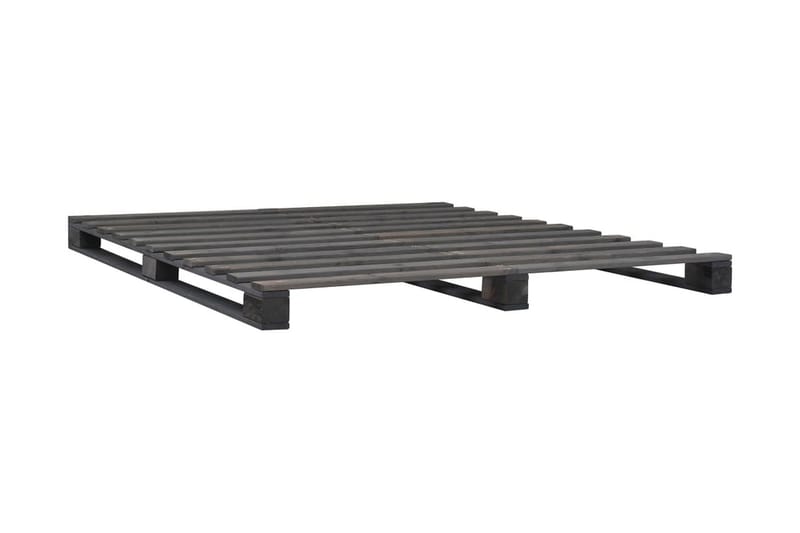 Palleseng massivt fyrretræ 120 x 200 cm grå - Grå - Møbler - Senge - Sengeramme & sengestel