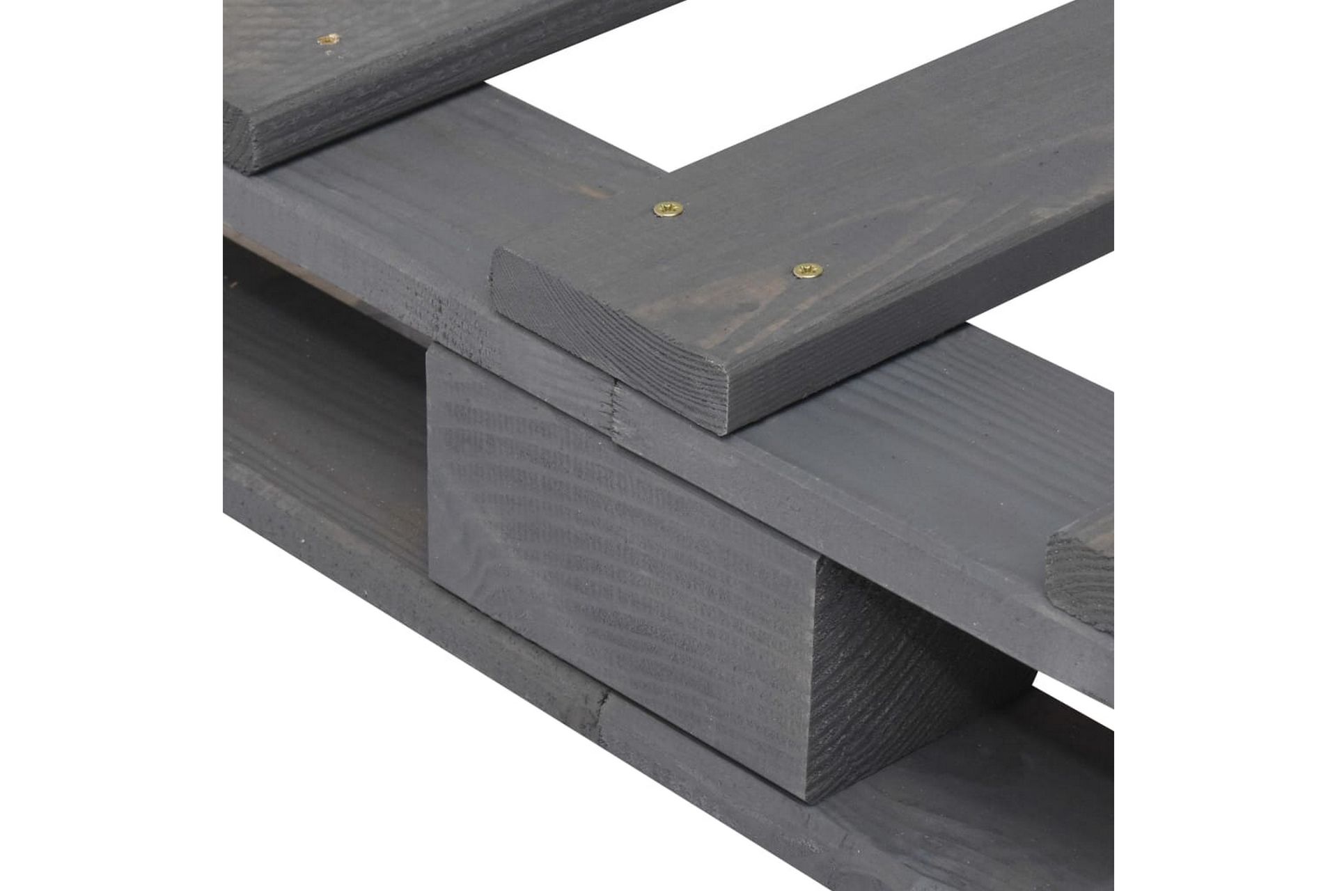 Palleseng massivt fyrretræ 120 x 200 cm grå - Grå - Møbler - Senge - Sengeramme & sengestel
