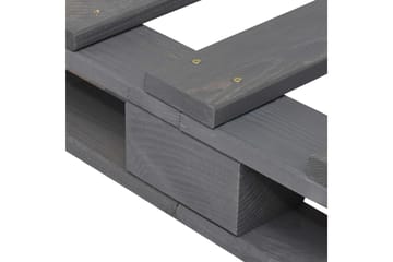 Palleseng massivt fyrretræ 120 x 200 cm grå - Grå - Møbler - Senge - Sengeramme & sengestel